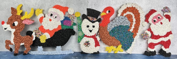 1970s Popcorn Plastic Christmas Decor