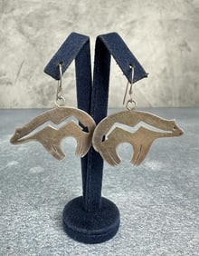 Navajo Sterling Silver Bear Earrings