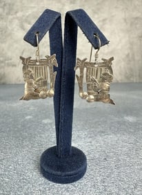 Navajo Sterling Silver Weaver Earrings