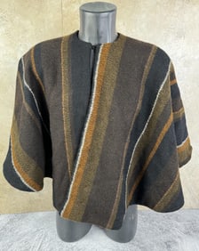 Alice Kagawa Parrott Santa Fe Wool Robe Poncho