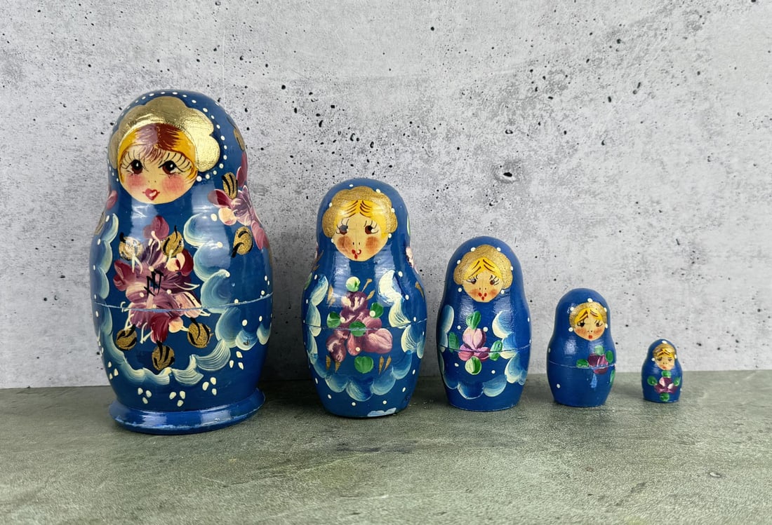 Traditional Russian Matryoshka Nesting Doll Set (1 of 4)