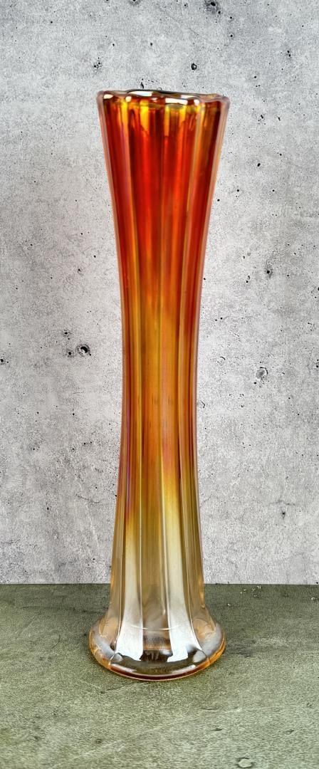 Dugan Marigold Carnival Glass Swung Vase (1 of 4)