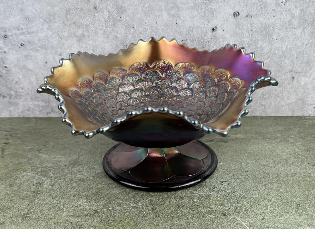 Northwood Carnival Glass Petals Compote (1 of 6)