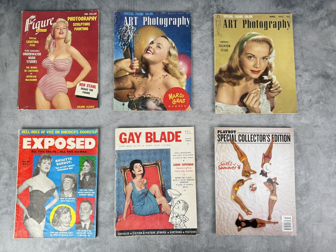 Erotic Photography & Risque Magazines: Six total