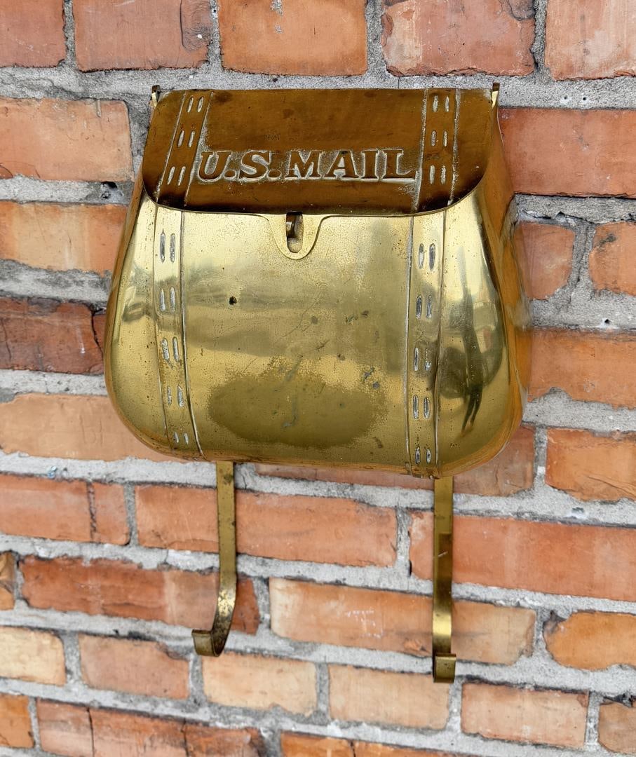 Brass US Mail Saddlebag Postal Box (1 of 8)