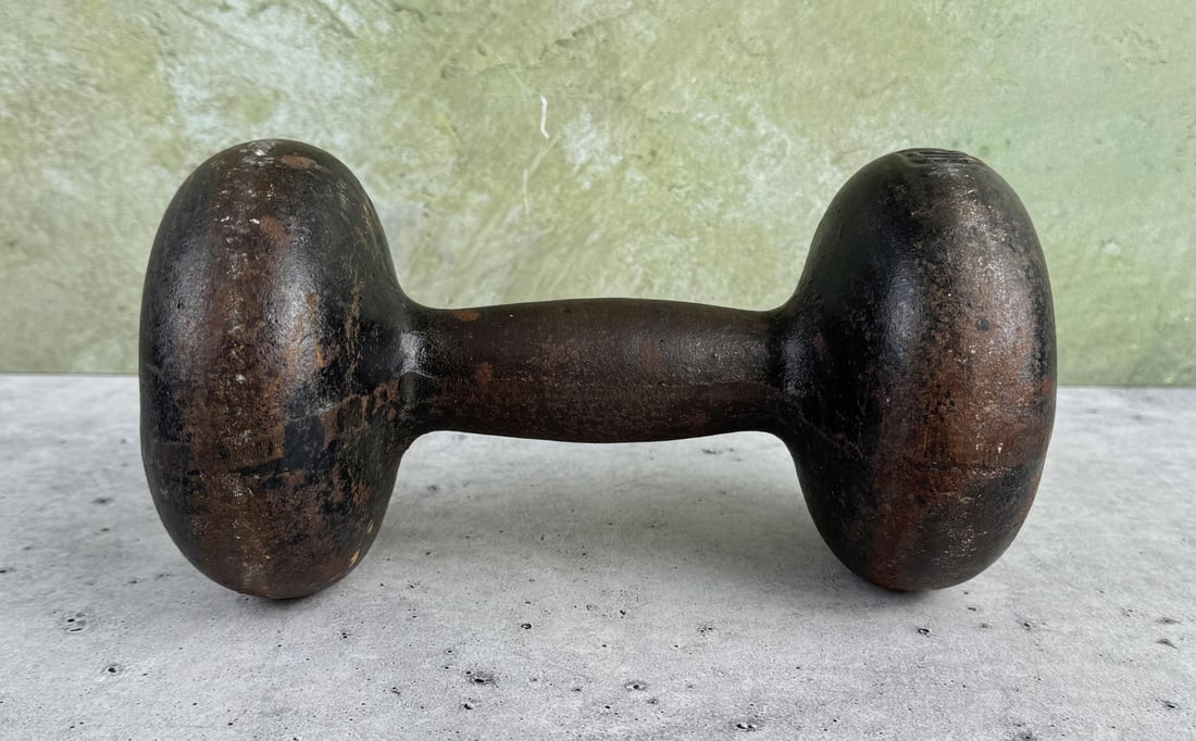 Antique Cast Iron Barbell Dumbbell (1 of 5)