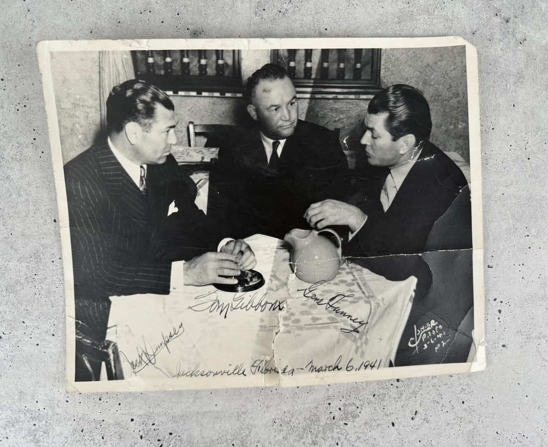 1941 Photo of Boxers Jack Dempsey Gibbons & Tunney (1 of 5)