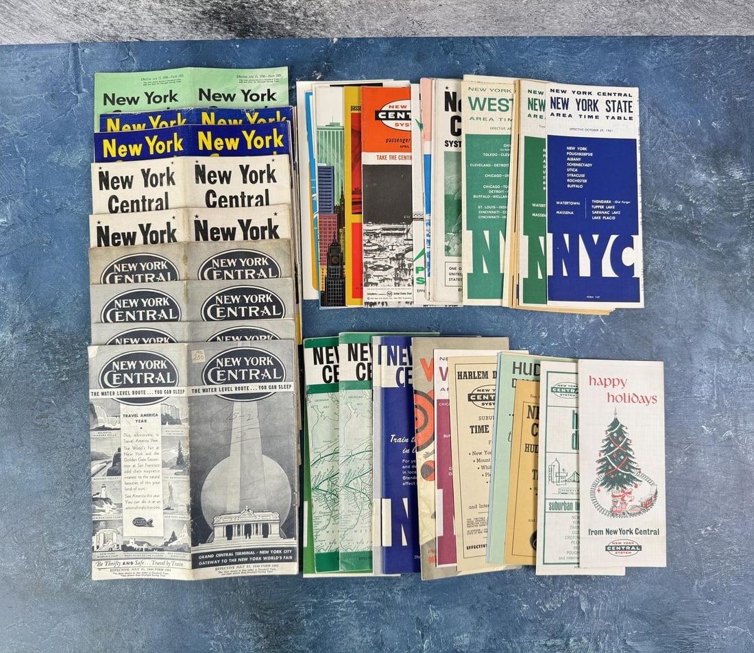 New York Central Railroad Time Tables: George (Jay) Lentzner Collection.