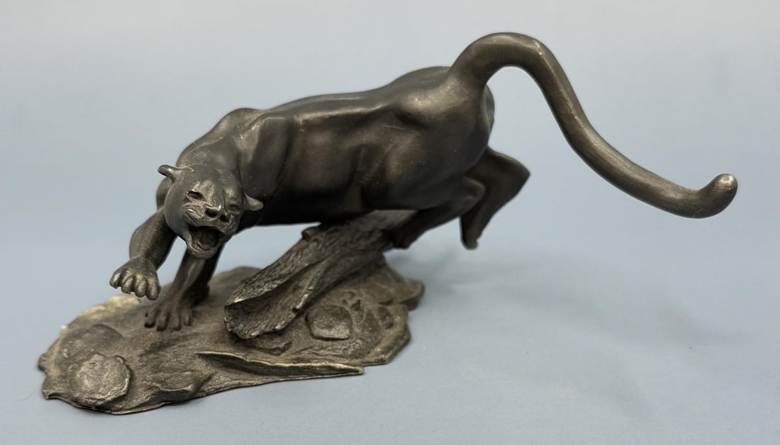 Pewter Franklin Mint Mountain Lion (1 of 5)