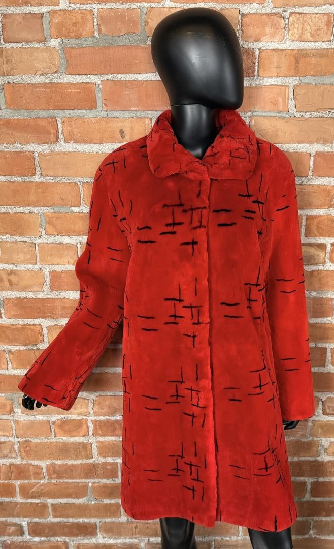 Louis Feraud Red Sheared Beaver Fur Jacket (1 of 8)