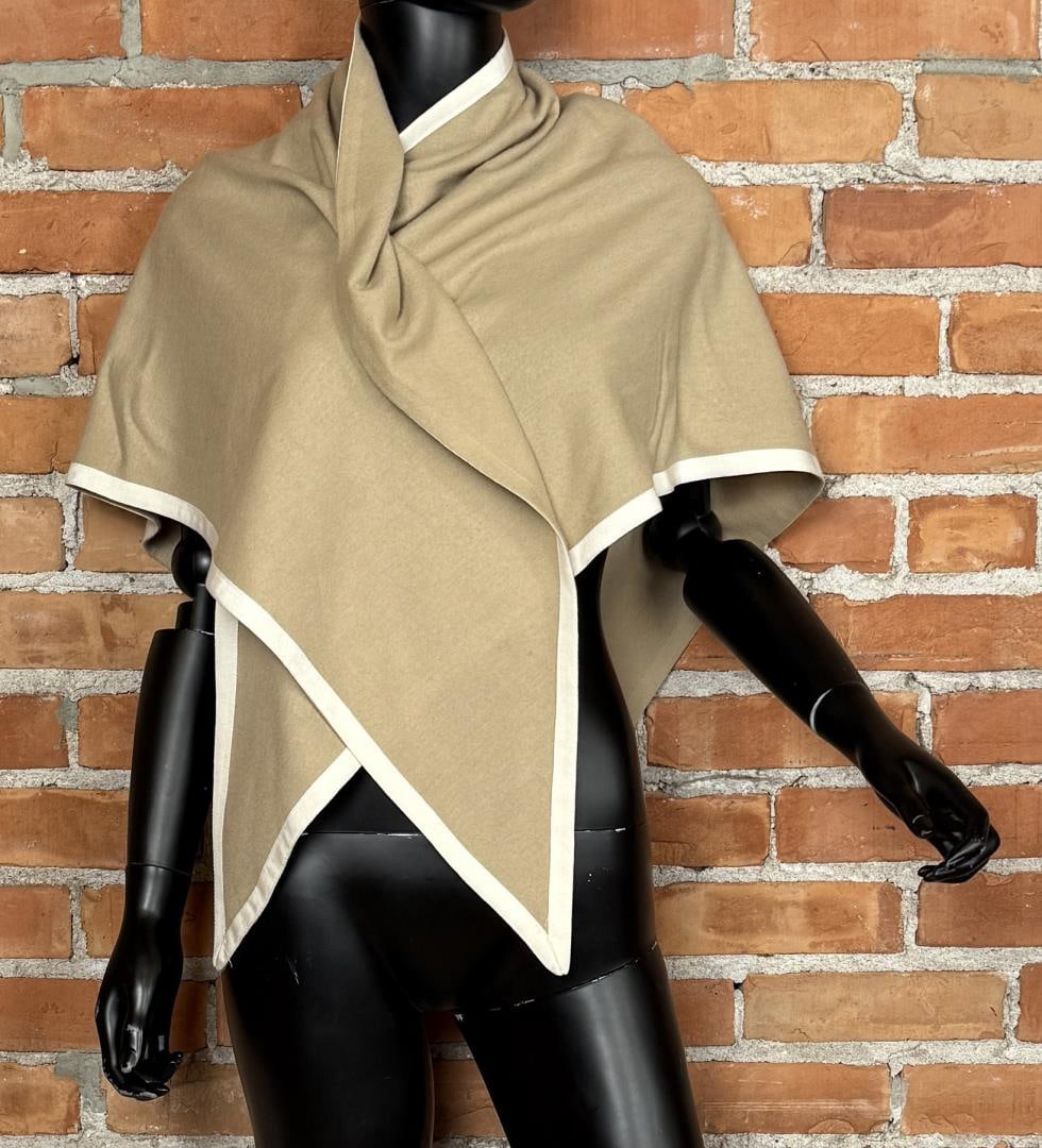 Leo Narducci Shawl Wrap: 65 1/2" long, 33" wide.