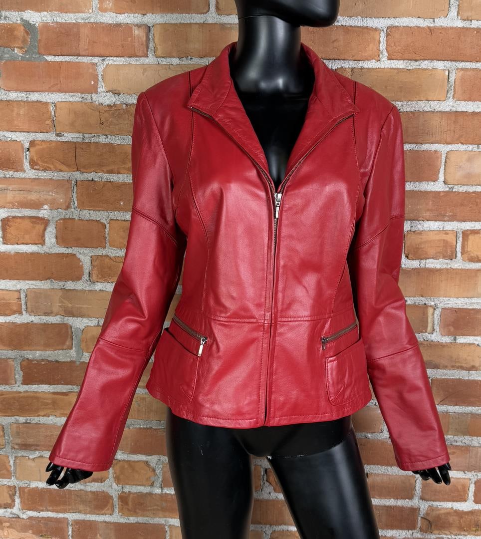 Red Tribal Leather Jacket (1 of 5)