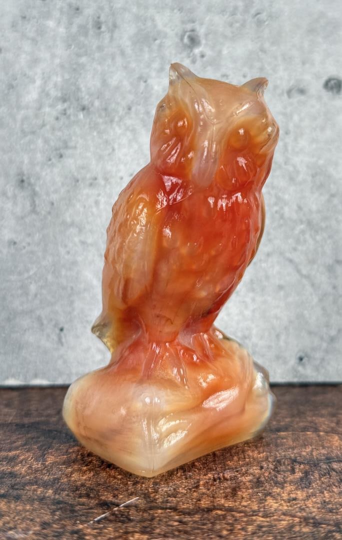 Slag Glass Owl Paperweight (1 of 3)