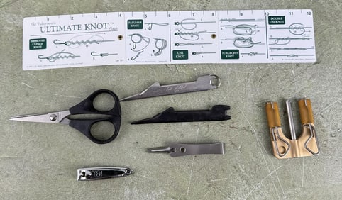 Collection of Fly Fishing Line Tying Tools