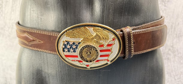 Montana Silversmiths Cowboy Belt and Buckle