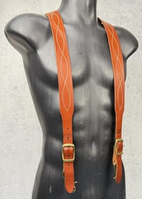 Leather Cowboy Suspenders