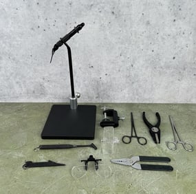 Collection of Fly Fishing Fly Tying Equipment