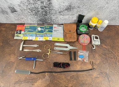 Collection of Fly Fishing Tools Equipment