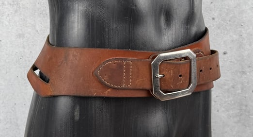 Leather Gun Ammo Belt Pistol Rig