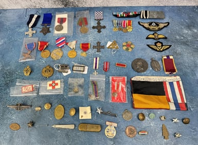 Collection of Military Medals and Ribbons