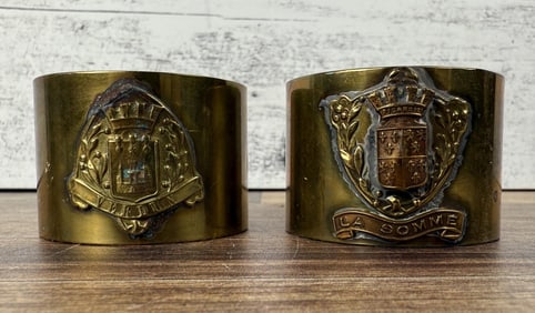WWI WW1 British Trench Art Napkin Rings