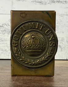 WWI WW1 Prussian Trench Art Matchbox Cover