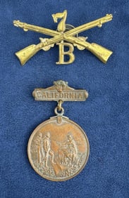 Spanish American War 7th Infantry Named Medal