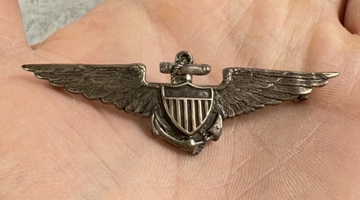 Sterling Silver US Navy Pilot Wings