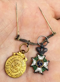 WWI WW1 Belgium Miniature Medal Bar