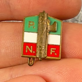 WW2 National Fascist Party PNF Badge