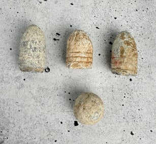 Collection of Civil War Lead Bullets