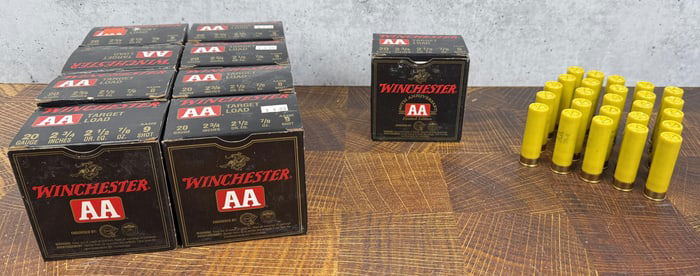 225 Rounds of Winchester 20ga Shotgun Ammo