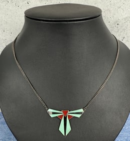 Sterling Silver Enamel Necklace