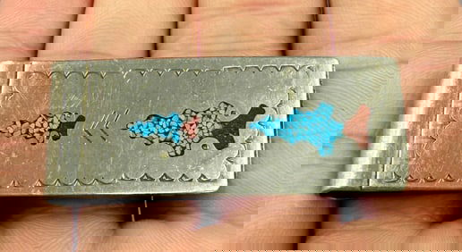 Zuni Chip Inlaid Money Clip