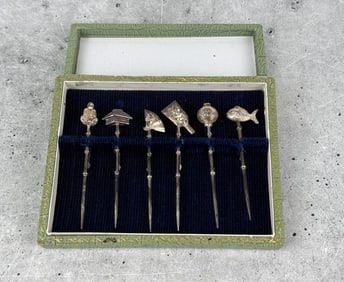 Japanese Sterling Silver Cocktail Picks