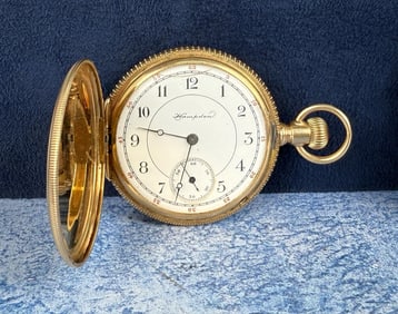 Butte Montana 14k Gold Hampden Pocket Watch