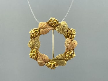 10k 12k Black Hills Gold Brooch