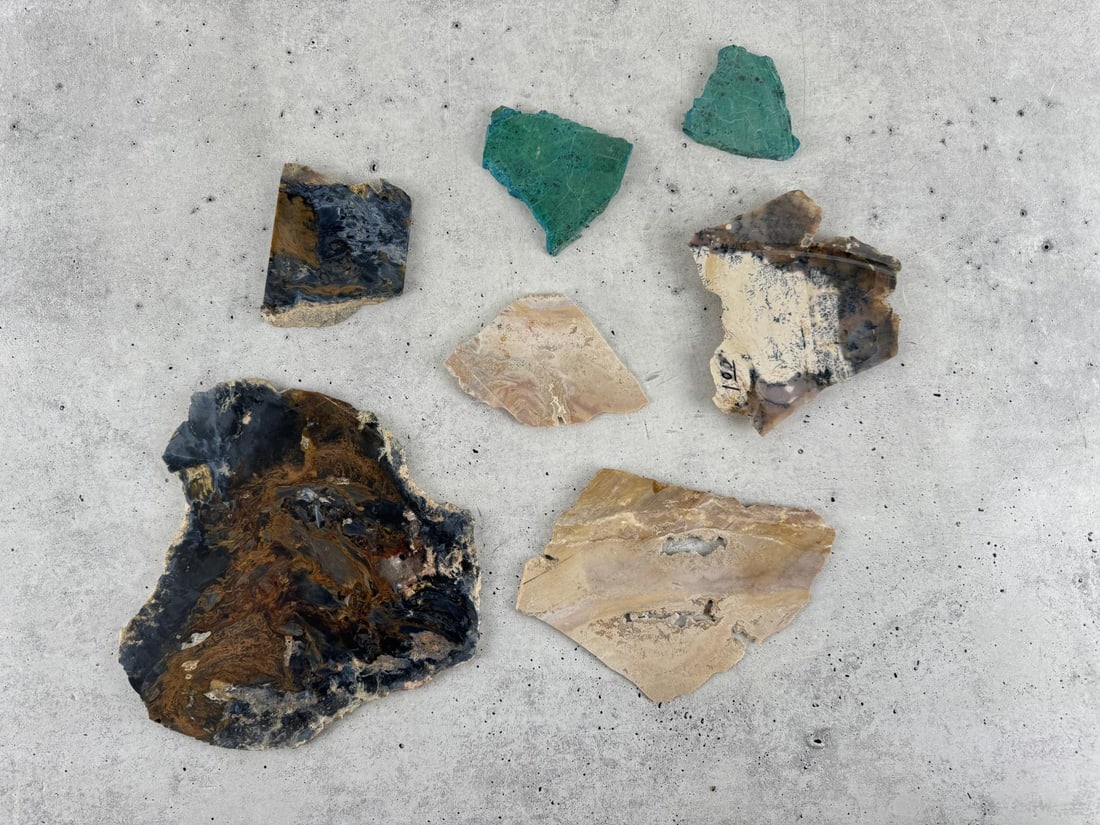 Collection Of Lapidary Material Mineral Slabs (1 of 4)