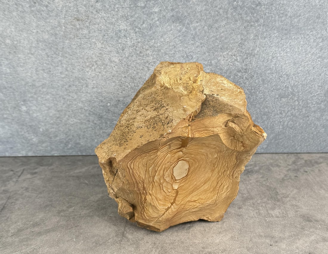 Jasper Lapidary Cab Slabbing Material: 6 1/4" by 5 1/2" by 5 3/8". 7.4 lbs. Provenance: From the estate of Moosehead Gallery rock shop in Hamilton, Montana.