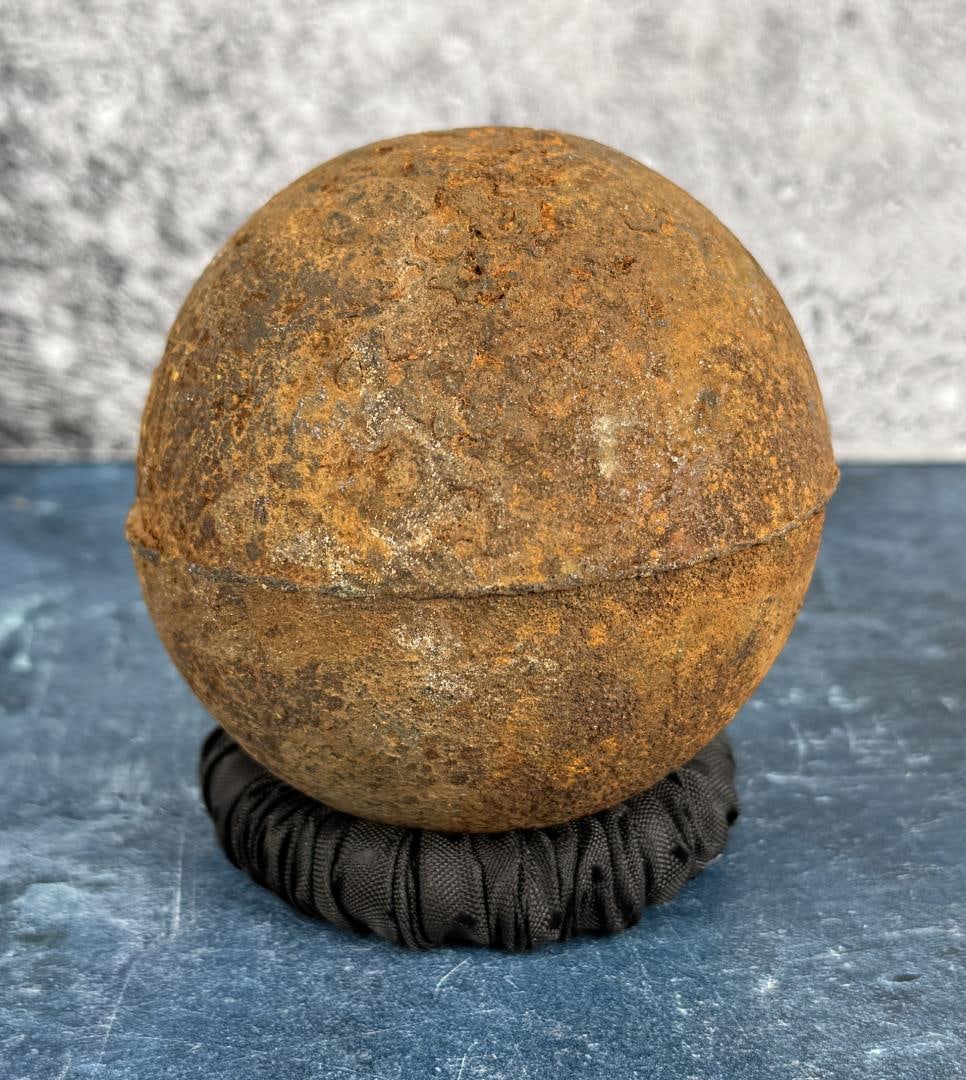 Montana Indian Wars Cannon Ball: 3" diameter.