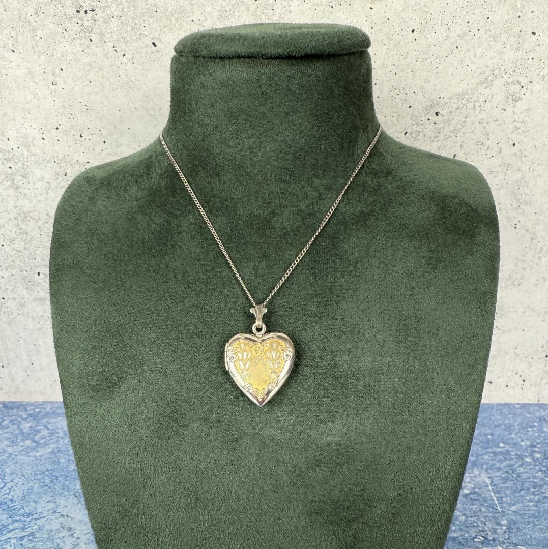 Sterling Silver Heart Necklace Locket (1 of 5)