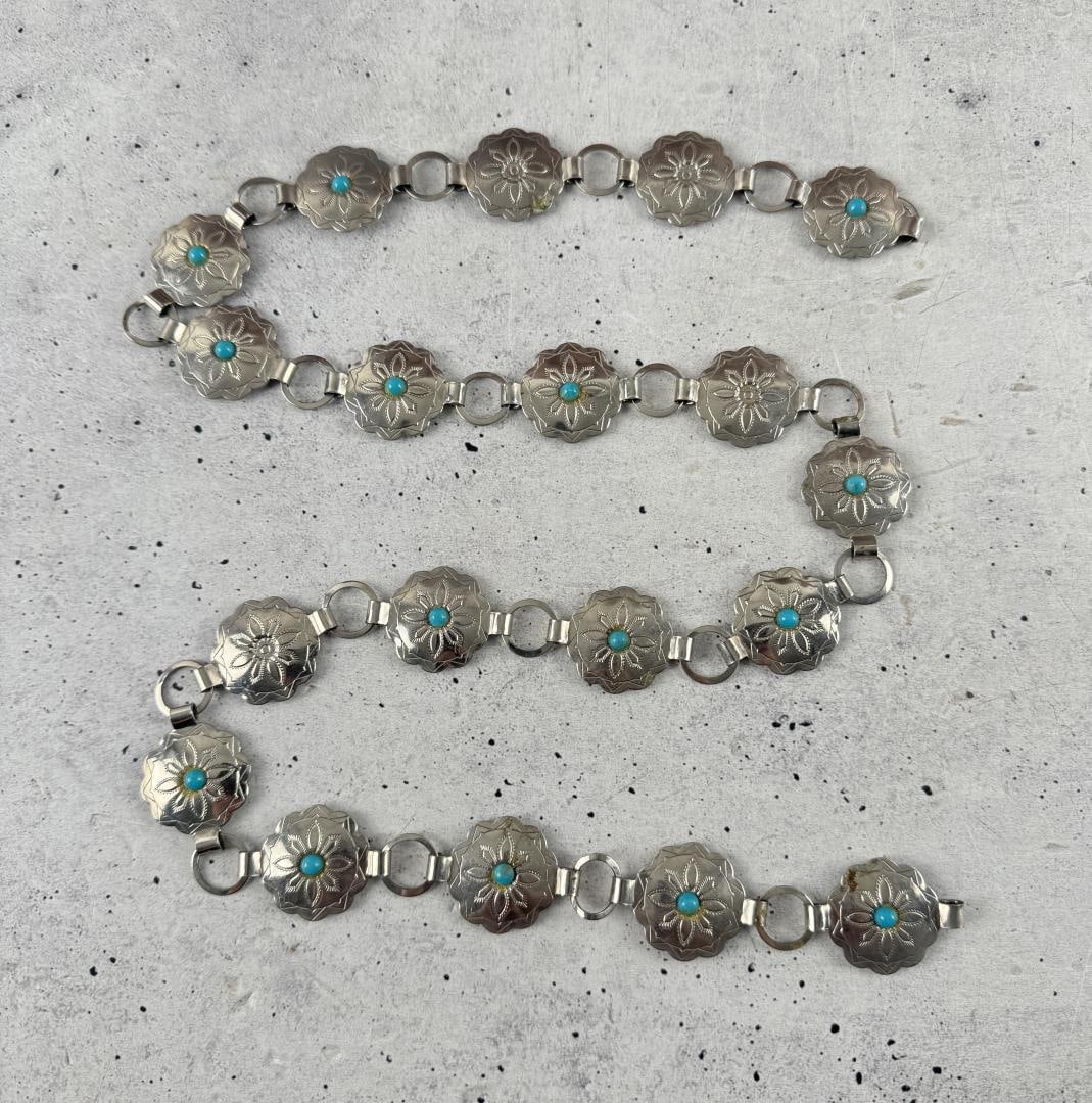 1950s Trading Post Nickel Concho Belt (1 of 3)