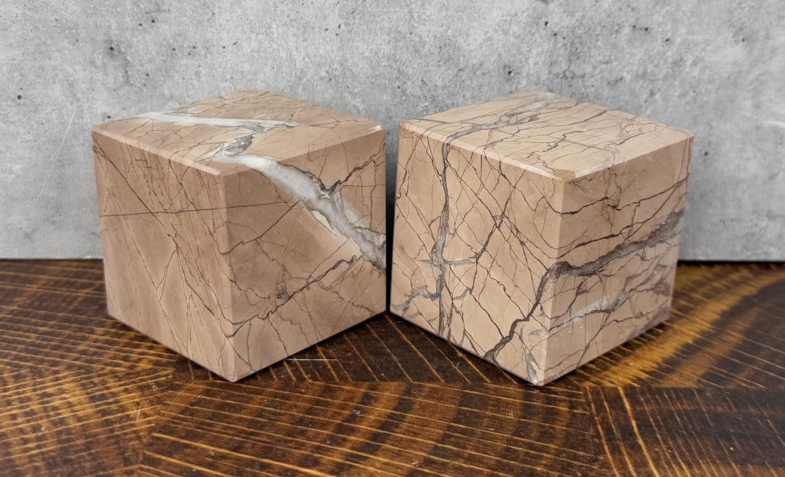 Marble Bookends: Nice set.