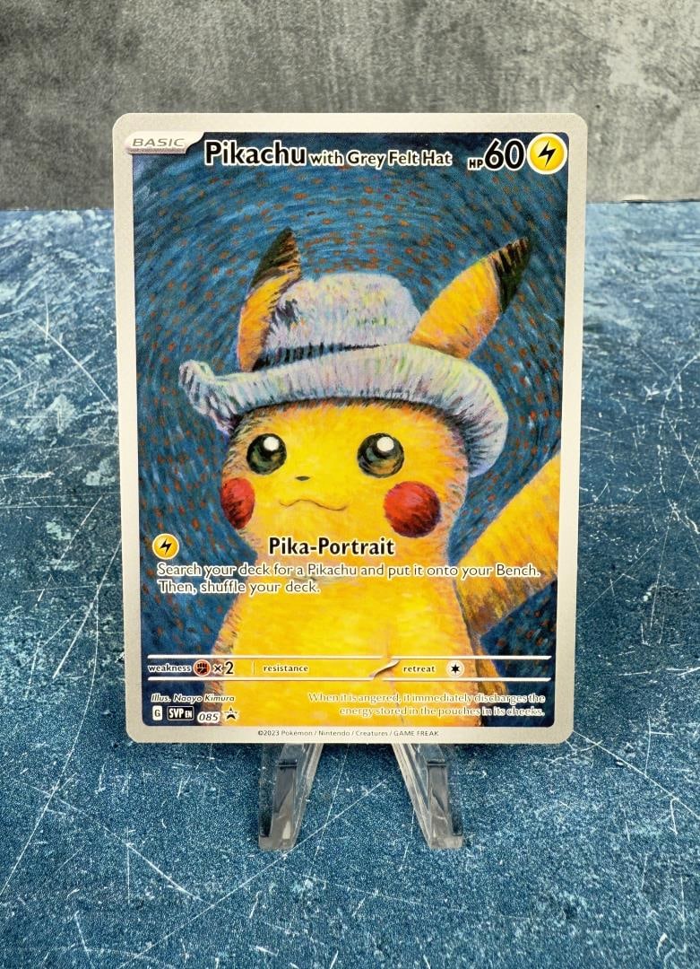 2023 Pokémon Pikachu with Grey Felt Hat 2023 Pokemon Promo Pikachu With Grey Felt Hat Pokemon X Van