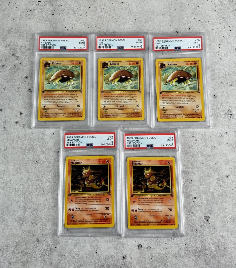1999 Pokemon Fossil 1st Edition PSA 9 Cards: All PSA 9 Graded