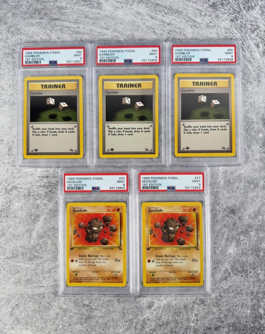 1999 Pokemon Fossil 1st Edition PSA 9 Cards: All PSA 9 Graded