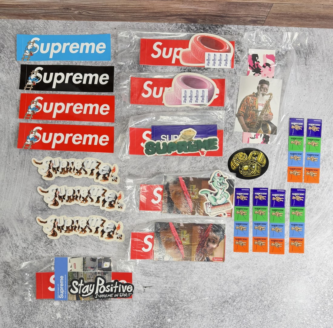 Collection of Assorted Supreme Stickers: Nice grouping.