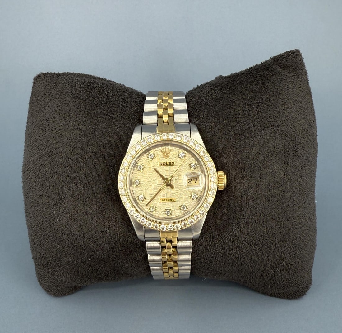 Rolex 69173 Diamond Bezel Dial Datejust Watch (1 of 15)