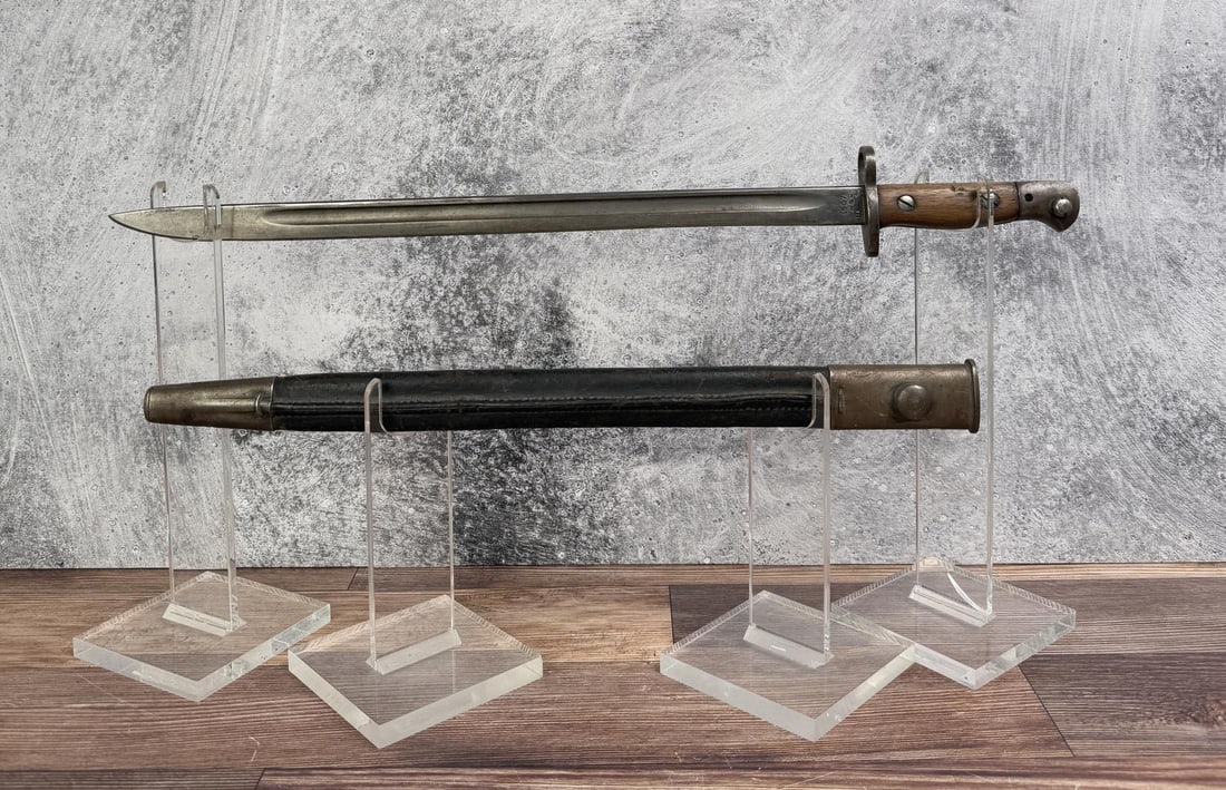 WWI WW1 British 1907 Enfield Bayonet: Made by Wilkinson. Dated 1907