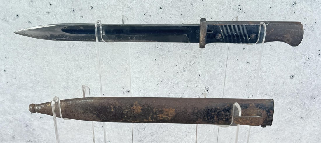 WW2 German K98 Mauser Bayonet 42cof Carl Eickhorn: Serial numbers matching.